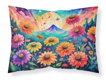 Zinnias in Color Standard Pillowcase Lightweight Super Soft Easy Care Decorative Artwork Pillowcase, Standard