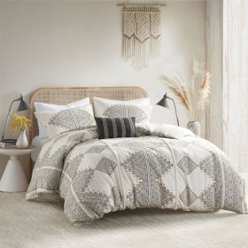 4 Piece Printed Duvet Cover Set with Throw Pillow (Color: as Pic)