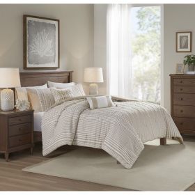 3 Piece Cotton Yarn Dyed Duvet Cover Set (Color: as Pic)